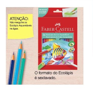 ECOLAPIS DE COR 36 CORES AQUARELÁVEL FABER-CASTELL