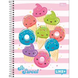 CADERNO ESPIRAL UNIVERSITÁRIO CD 1M 96FLS LIKE FEM TILIBRA