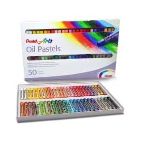 GIZ PASTEL OLEOSO PARA DESENHAR COM 50 CORES PENTEL