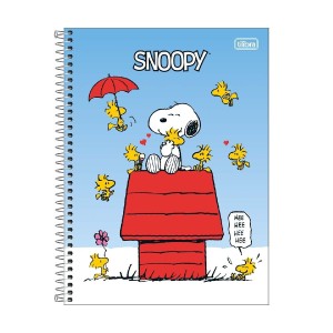 CADERNO ESPIRAL CD UNIV 10M SNOOPY FIT 160 FLS TILIBRA