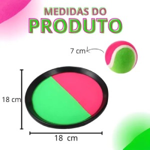 RAQUETE DE VELCRO COM BOLINHA – BRINQUEDO ESPORTE LAZER