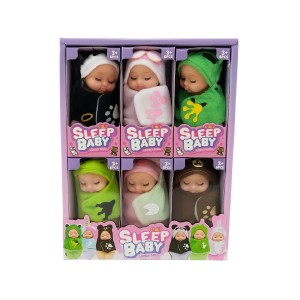 BONECA COLECIONÁVEL SLEEP BABY REALISTA E DETALHADA 6 UNIDS
