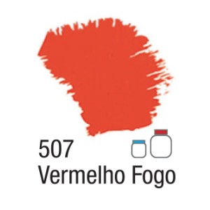 TINTA ACRÍLICA FOSCA 250ML VERMELHO FOGO 507 ACRILEX