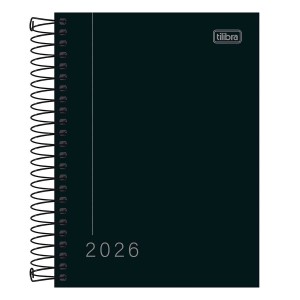 AGENDA ESPIRAL DIÁRIA PEPPER PRETA TILIBRA