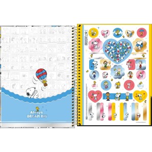 CADERNO ESPIRAL UNIVERSITÁRIO 10M SNOOPY CORE 160FLS TILIBRA
