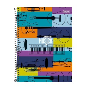 CADERNO DE MÚSICA ESPIRAL CD UNIVERSITÁRIO 80 FLS TILIBRA