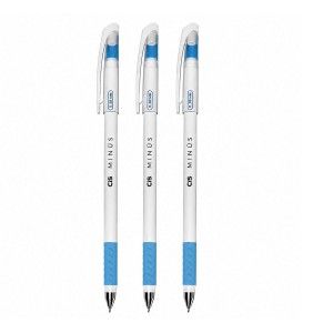 KIT CANETA ESFEROGRAFICA MINUS 0,4MM AZUL 3 UNIDS CIS