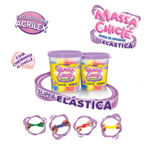 MASSA CHICLÉ GOMA DE AMASSAR SUPER ELÁSTICA 90G ACRILEX