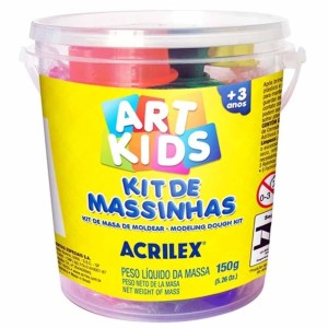 KIT DE MASSINHAS 150G C/ FORMINHAS ART KIDS ACRILEX