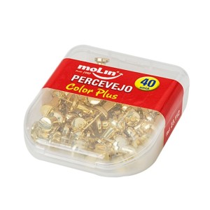 PERCEVEJO COLOR PLUS OURO 40 UNIDADES MOLIN