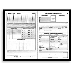 LIVRO DE REGISTRO DE EMPREGADO PRETO 50 FOLHAS TAMOIO