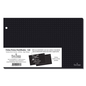 FICHAS PRETAS PONTILHADAS 5X8  FINA IDEIA