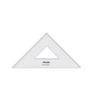 ESQUADRO DE ACRÍLICO 26CM REF 2526 (45°/45°/90°) TRIDENT
