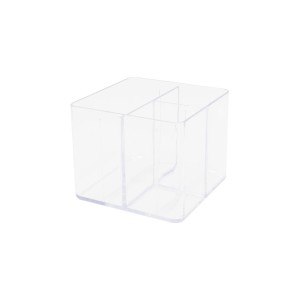 PORTA OBJETOS C/ 3 DIVISÓRIAS CRISTAL TRANSPARENTE DELLO