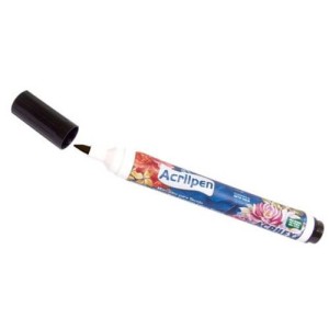 CANETA ACRILPEN PARA TECIDO PRETA 520 ACRILEX