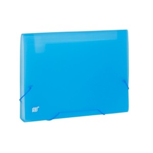 PASTA SANFONADA 12 DIVISOES A4 -COLOR GRID AZUL