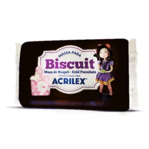 MASSA PARA BISCUIT PRETO 90G ACRILEX