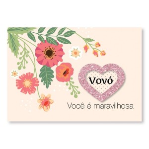 CARTÃO AVÓ FLORES FINA IDEIA