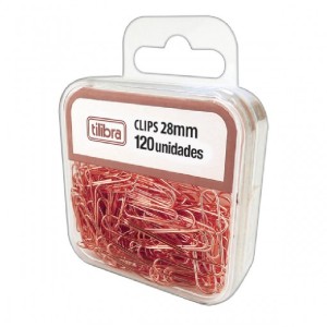 CLIPS 28MM OURO ROSE 120 UNIDADES TILIBRA