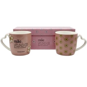 CANECA KIT COM 2 CANECA COM ALÇA MÃE DEFINIÇÃO ZONA CRIATIVA